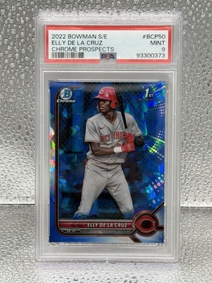 Elly De La Cruz 2022 Bowman Sapphire Chrome Prospects 1st Bowman PSA 9