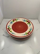 Set of 5- Essential Home Rosa Garden Dinner Plates 