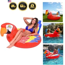 Parrot Pool Float Tube Large Inflatable Pool Toy for Adults and Kids