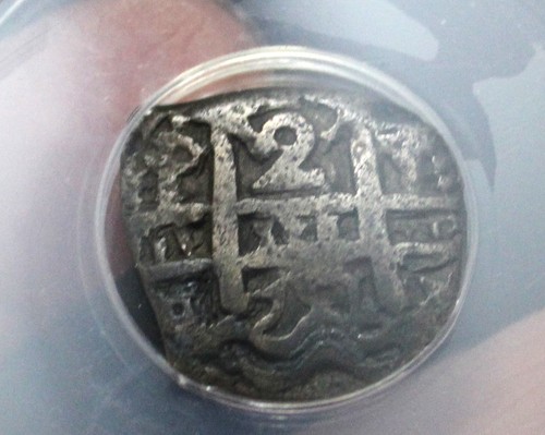 (1751 P-Q) BOLIVIA-POTOSI) 2 REALES COB PHILIP IV (VF-30 DETAILS ) --ANACS--