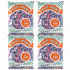 4-Pack Alberts Bag Fruit Chews Assorted, 240 Count Each, 21.10 oz