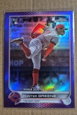 2022 Topps Chrome Update Series - Rookie Debut Hunter Greene #USC93 Purple...