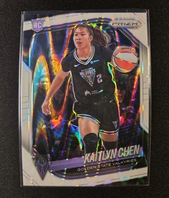 Kaitlyn Chen RC White Seismic Prizm 2025 WNBA Prizm Basketball Golden State...