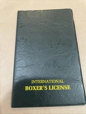 Boxing License Booklet Vintage Memorabilia, WORLD BOXING COUNCIL, unused