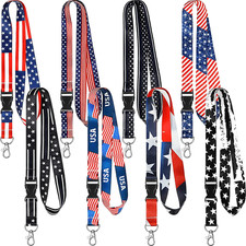 Outus 8 Pieces Key Lanyard, ID Card Lanyards Neck Strap Key Chain Holder Wristle