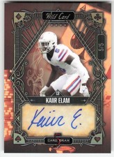 2022 Wild Card 5 Card Draw #5CDV-26 Kaiir Elam Vintage Gold Foil Orange /5
