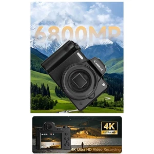 4K 68MP Caméra numérique avec 28X Zoom optique et 180-Degree Flip écran