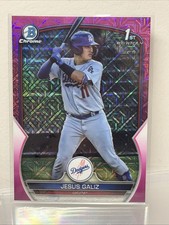 2023 Bowman Chrome Meg Box Jesus Galiz  1st Fuchsia Refractor /199 #BCP-187