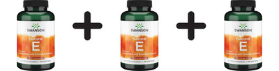 3 x Swanson Vitamin E, 1000 IU - 100 softgels (266,50 EUR/kg)
