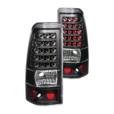 For Chevy Silverado 1500 99-02 Driver & Passenger Side Black LED Tail Lights