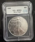 U.S. Mint 1999 American Silver Eagle $1 1 oz .999 ICG MS69+ Cert 2139830167