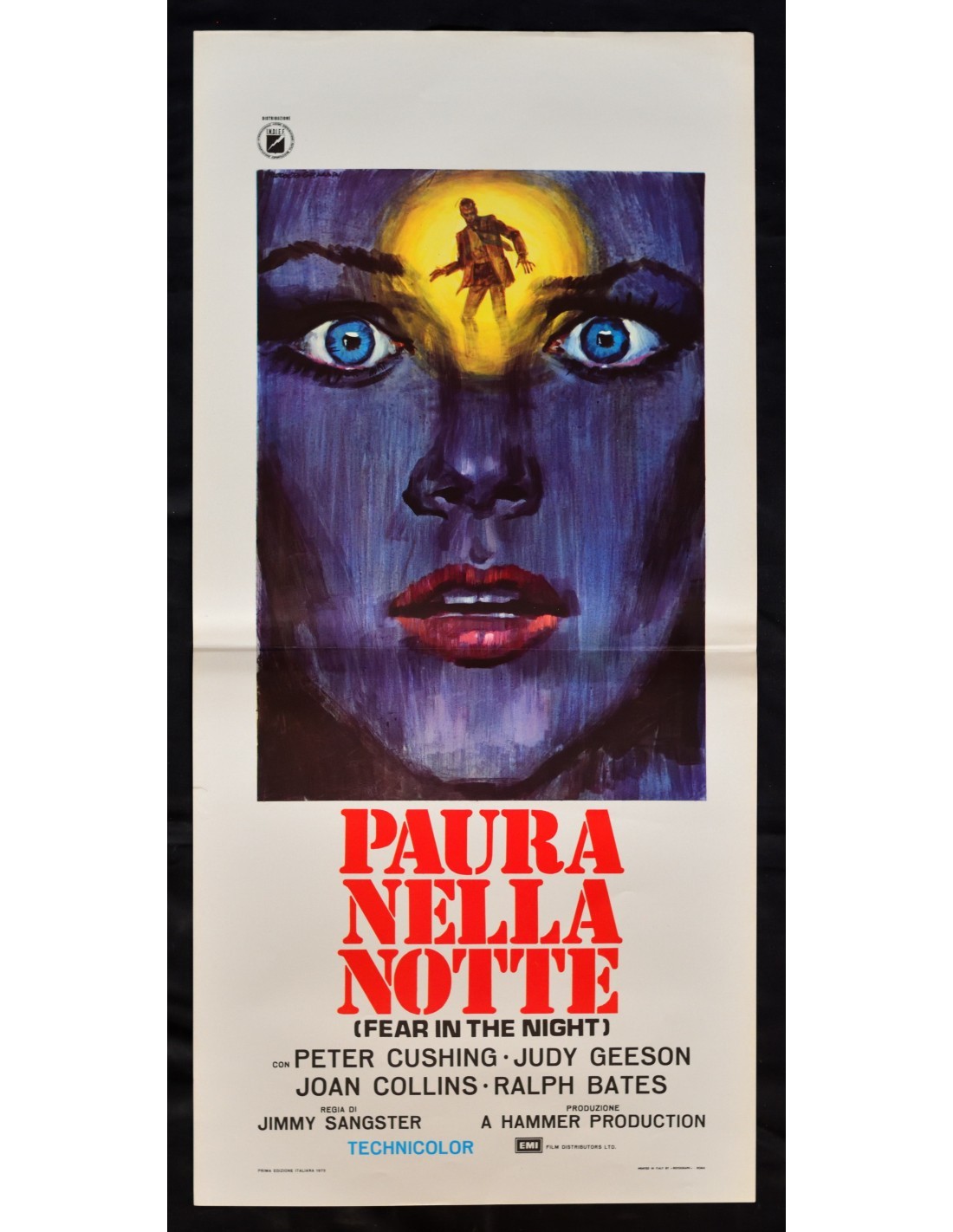 Locandina originale film Paura nella notte (1972) - Regia di Jimmy Sangster