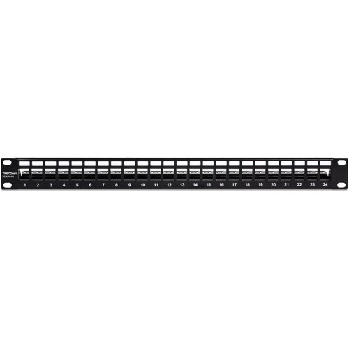 TRENDnet 24-Port Blank Keystone Shielded 1U Patch Panel, 1U 19 Rackmount Housin - Picture 3 of 8