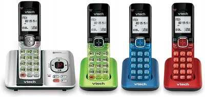 VTech CS6529-4B 4-Handset DECT 6.0 Cordless 4 Handsets, 4 Handsets Corlor 