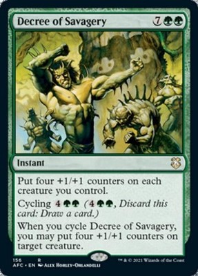 Decree of Savagery - Near Mint MTG Commander 2021 Forgotten Realms