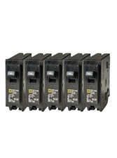 Lot of 5 40amp 120volt single pole breaker. Square D Homeline HOM140CP BRAND NEW