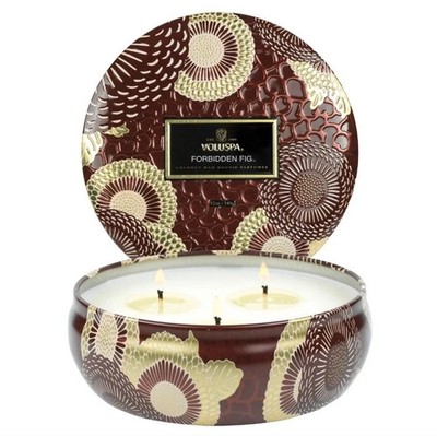 Voluspa Forbidden 3-Wick Fig Tin 12 Oz Candle FORBIDDEN FIG 12 Ounce