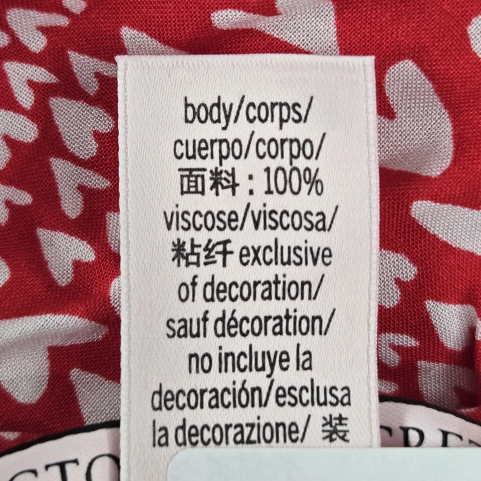 Victoria's Secret Mujer Ropa de Dormir OS Bata Kimono Rojo Geométrico Sweatheart Foto 3 de 4