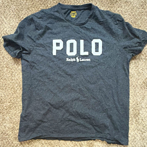 Polo Ralph Lauren Men's Gray XL Regular Crew Neck Short Sleeve Logo T-Shirt