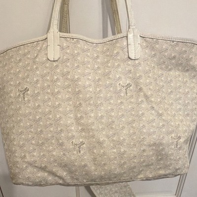 Goyard white Saint Louis Pm - Goyardine Tote Bag with Double
