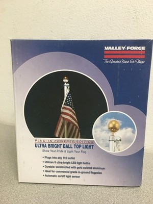 Valley Forge 4 in. L Aluminum Flag Pole Light Brushed BTHWL-8