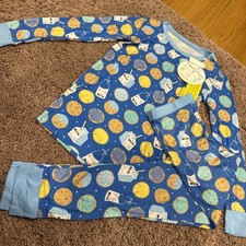 Little Sleepies Bamboo Long Sleeve Pajama Set Size 7/8Y Milk And Cookies