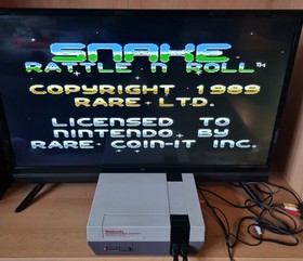 Nintendo Nes Spiel Modul Snake Rattle n Roll + Spielanleitung Getestet.