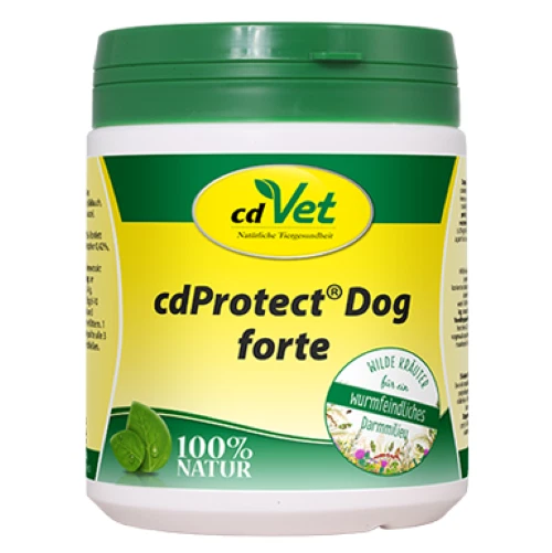 CDVET cdProtect Dog forte 300g für Hunde - für wurmfeindliches Darmmilieu. 60%! Rabatt