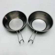 Lot of 2 EVERNEW STAINLESS Sierra Cup for Camping Stream Dipping Made in Japan