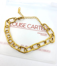 Louise Carter Tulum Chunky Paperclip Bracelet 7"+2"