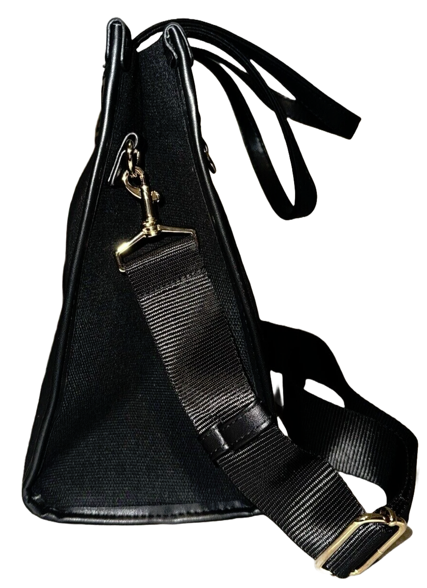 Versace Fragrances Canvas Bag Black Gold Travel Purse