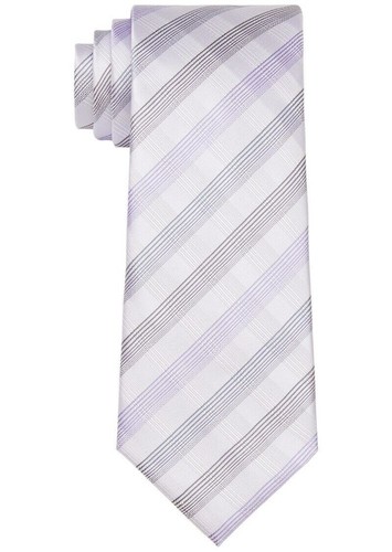 Calvin Klein Men's Slim Tonal Truss Check Tie - Steel - Picture 2 of 3