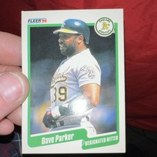 Fleer 1990 Dave Parker #39 Oakland Athletics Major League Baseball Card
