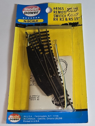 Modelo Power MiniTrix 4965 escala N mano derecha derecha derecha interruptor/desvío R3 R5 15° | Condition: New