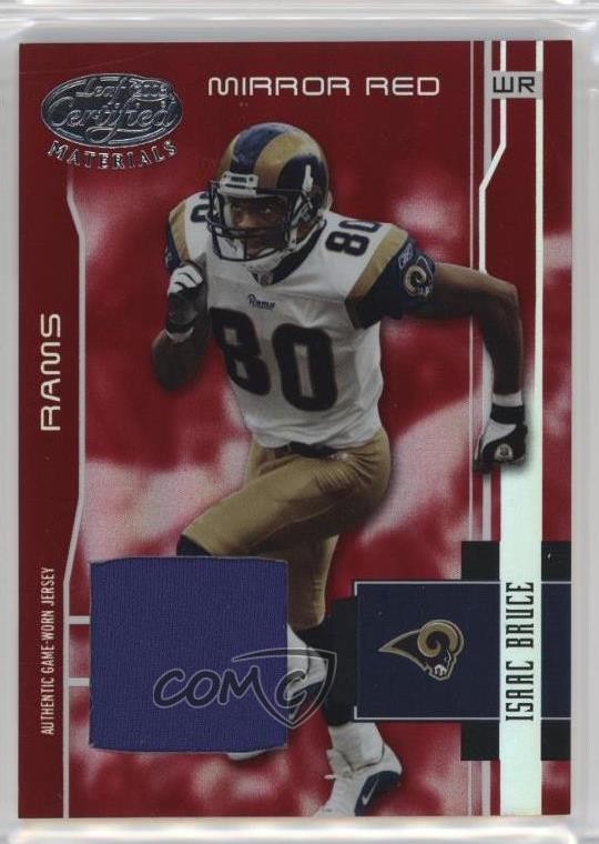 2003 Leaf Certified Materials Mirror Red 58/150 Isaac Bruce #117 HOF n1u