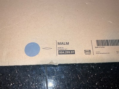 RARE NOS IKEA MALM Glass Top, Transparent Grey, 40x48 cm New In Box