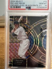 2024 Panini Select - Premier Level Pee Wee Reese #12 Black Finite 1 Of 1. PSA10