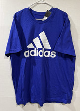 Adidas Men's Essentials Big Logo T-Shirt XL Blue Training Tee NWT