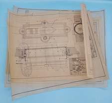 SRAR! 4 Skizzen Bett-Leselampe Lloyd Schiff Kriegsmarine WK2 Bronze Wurzen 1943