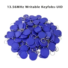 13.56MHz RFID UID Changeable Keyfobs M1 S50 Block 0 Sector Rewritable IC Keychai