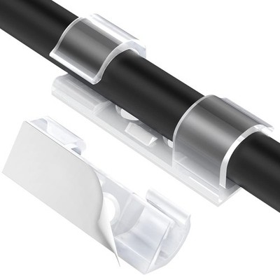 AGPTEK 30 Stück Kabelclips, Selbstklebende Kabelhalter für Schreibtisch