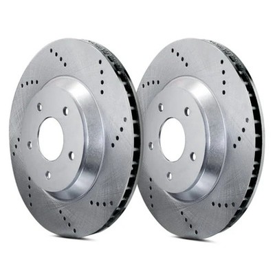 For Ford Mustang 15-19 ATL Autosports ATL-C61112-DO Drilled Front Brake Rotors
