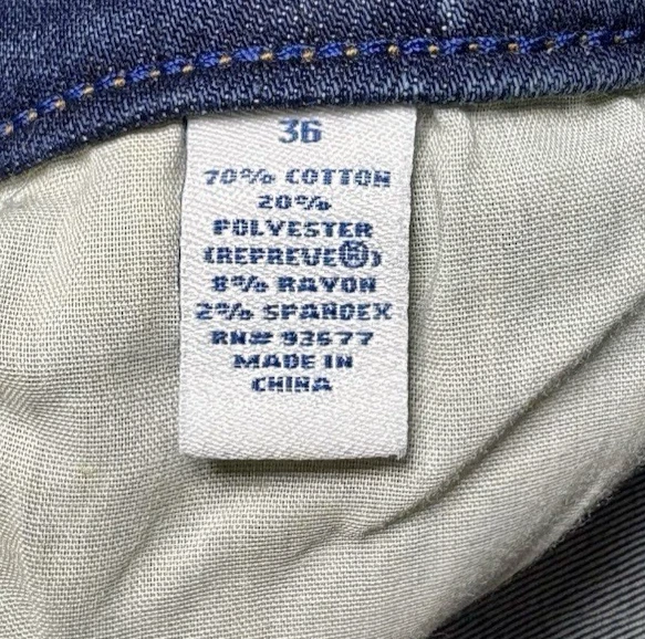 Arizona Jean Co Hombres 36 Flex Calce Ajustado Denim Pantalones Cortos Azul Corte Dobladillo Crudo Informal Foto 4 de 4