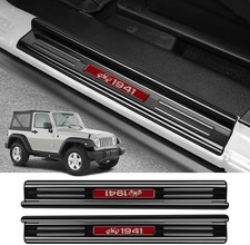2 Pcs Stainless Steel Door Sill Protector Compatible With Jeep Wrangler Jk Jku S 2 Pcs Stainless Steel Door Sill Protector Compatible With Jeep Wrangler Jk Jku S