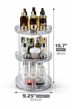 360  Rotating Cosmetic Organizer   Large Capacity Bathroom Vanity Storage Rack