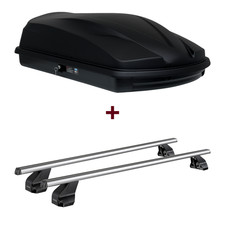 Dachbox LEVUP Cube 370 + Dachträger Menabo für Mercedes G-Modell Typ W461/463