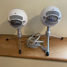 Lot - 2 Logitech for Creators Blue Snowball Ice USB Microphone for PC Mac TESTED