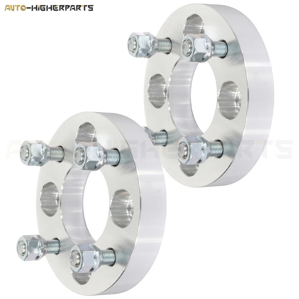 2xsilver wheel spacers 4x100 to 4x108 12x1.5 studs 1" thick fits Chevrolet Aveo Foto 2 de 4