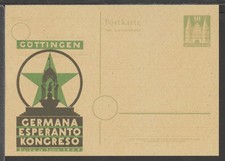 DEUTSCHLAND 1949 AOZ G&ouml;ttingen Esperanto Kongress SELTENE POSTKARTE REPROD...