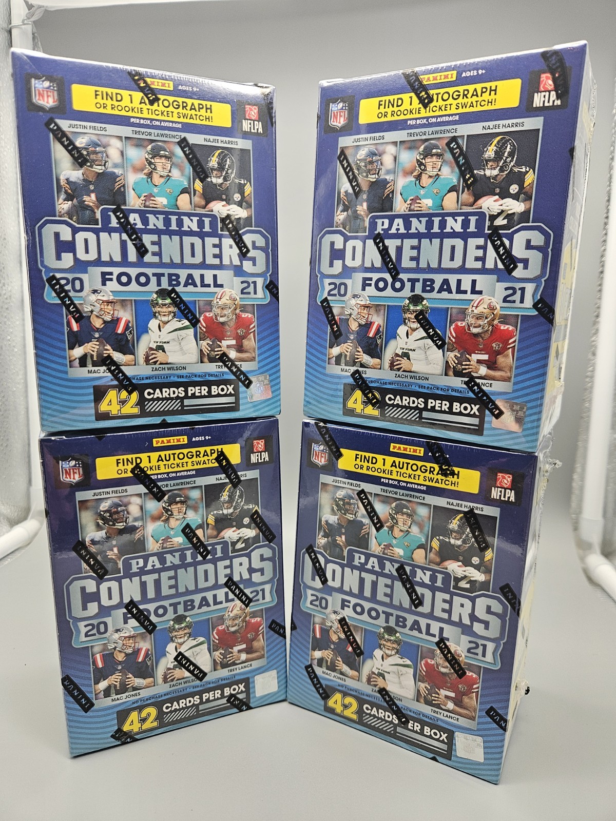 (4) Box Lot 2021 PANINI CONTENDERS FOOTBALL FACTORY SEALED BLASTER